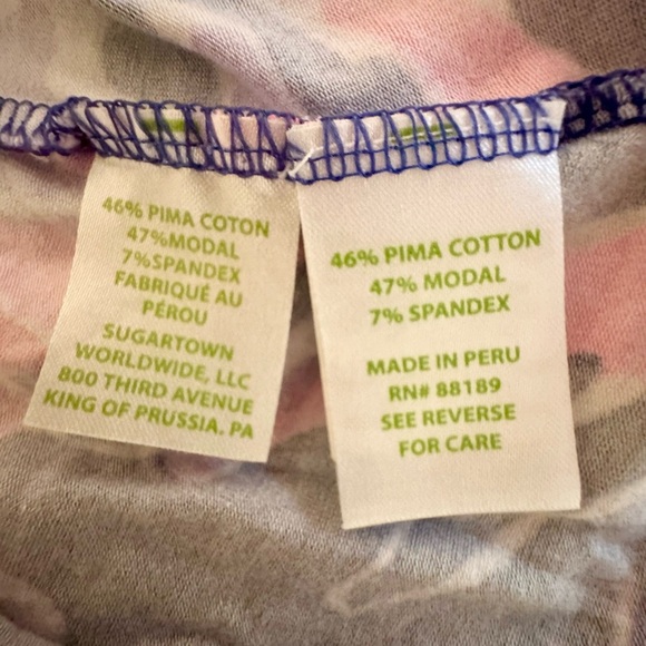 Lilly Pulitzer Audelia Off Shoulder True Blue Paradise Point Size Medium VGUC - Picture 7 of 9